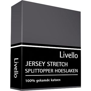 Livello Hoeslaken Jersey splittopper Dark Grey 160x200/210