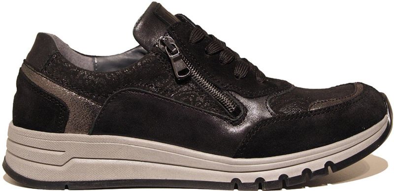 Waldläufer - April - Sneakers - Zwart - Wijdte H