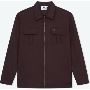 Solution Clothing Sjack - Overshirt - Overhemd - Regular Fit - Rits - Volwassenen - Heren - Mannen - Bruin - L