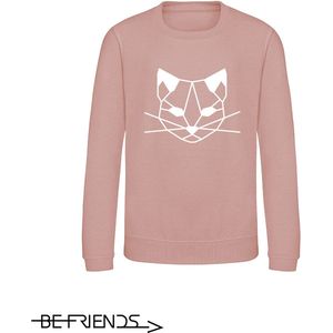 Be Friends Sweater - Kat - Vrouwen - Roos - Maat S