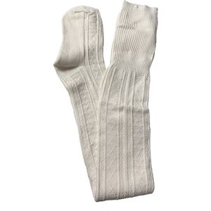 Tiroller kniekousen - Witte kniekousen - Bewerkt - Wit - Gebreid - One size - Winterse kniesokken - Themafeest - CHPN