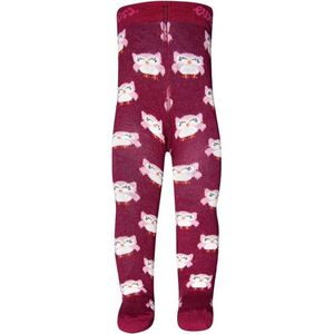 Babymaillot Donkerroze/Wijnrood met Uiltjes - 62