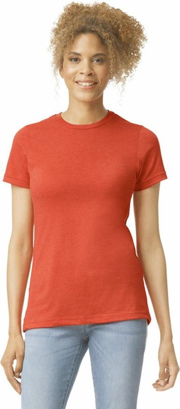 Gildan - Softstyle CVC - Dames-T-shirt - Zacht - 60% Katoen / 40% Polyester