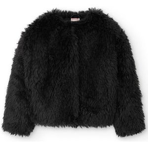 Boboli - Fur Jas - Zwart - Bontjas - Voor Meisjes