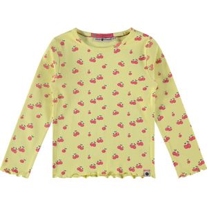Stains and Stories girls shirt long sleeve Meisjes T-shirt - yellow - Maat 104
