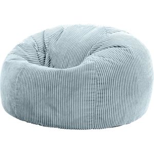 icon “Kingston” Corduroy Zitzakfauteuil, Blauw, Zitzakstoel, Cord Zitzak Volwassenen met Vulling, Woonkamerzitzakken