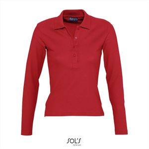 SOL'S - Long Sleeve Polo Podium L535 - Rood - Poloshirt