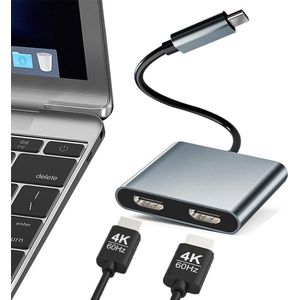Docking Station Laptop 2x HDMI - Splitter Laptop - USB-C - Universeel