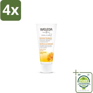 WELEDA - Tandpasta - Calendula - 75 ml - Voordeelverpakking - 4 stuks - Tandpasta - Natuurlijke tandpasta