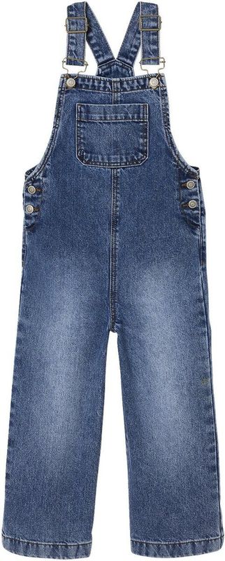 Salopet - Zwart - Jeans - Voor Meisjes - Wijde Pijpen - 100% Katoen