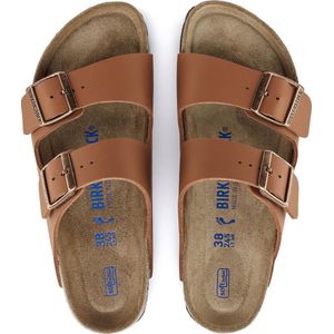 Birkenstock Arizona Slippers Ginger Brown Narrow-fit |  Cognac | Imitatieleer | Maat 45