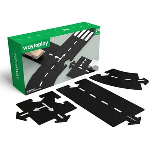 Waytoplay Highway, de flexibele autobaan (24 delen) - binnen en buiten spelen - onverwoestbaar - combineer met je andere speelgoed