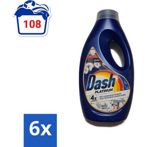 Dash Platinum - Lenor Collectie - Vloeibaar Wasmiddel - Witte en Gekleurde Was - 18 Wasbeurten - Voordeelverpakking - 6 stuks