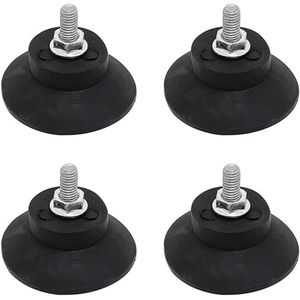 4pcs Air Compressor Foot Pads, Black Shock Absorption Pad Rubber Footrest Vibration Pads with Screw For Oil Free Air Compressor (M6)