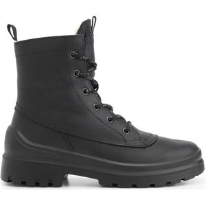 Travelin' Moraine Dames Winterboots - Waterresistent membraan - Wol gevoergd - Zwart leer