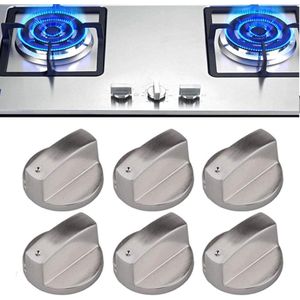 Gasfornuis Knoppen Adapter - Universeel Zinklegering - Set van 6 Stuks .