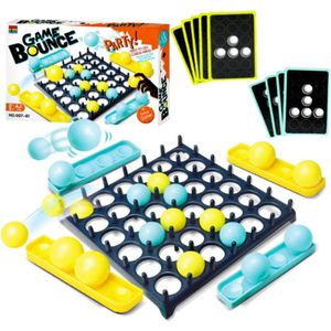 Bounce Ball Actiespel - Familiespel - Bordspel - Interactief Spel - Stuiterende Ballen Bordspel - Ping Pong - Partyspel - Educatief Speelgoed - Fijne Motoriek - Kleurrijk - Ruimtelijk Inzicht - Cognitieve Ontwikkeling - Voor Kinderen En Volwassenen