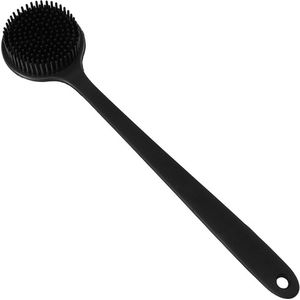 Siliconen doucheborstel handvat ergonomische bodyscrub voor het exfoliëren en masseren van de huid-inclusief zwarte en grijze badborstels voor het reinigen van de rug