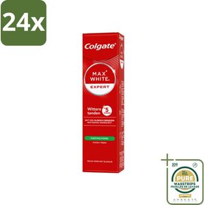 Colgate – Max White Expert Purifying Power – Tandpasta – 75 ml - Voordeelverpakking - 24 stuks - Glimlach verhelderen - Waterstofperoxide