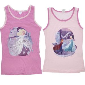 Onderhemdjes - Meisjesonderhemdjes - 2-Pack - Frozen - 122/128 - 6/7 jaar