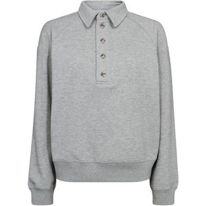 co'couture - Dengi - Sweatshirt - Grijs - Polokraag - Lange Mouw