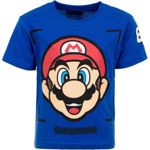 Super Mario - t-shirt - jongens - blauw - maat 3 jaar