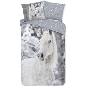 Flanel - Dekbedovertrek - Paard - 140x200/220 - Kids - Ademend en Huidvriendelijk
