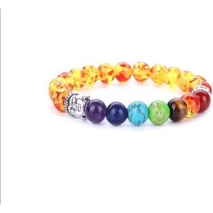 UrbanGoods - Kralen armband - Boeddha - Chakra armband - Armband Heren - Armband vrouwen - Healing - Cadeau