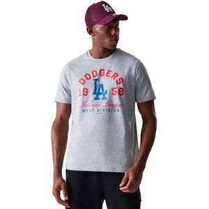 New Era Mlb Wordmark Regular Los Angeles Dodgers T-shirt Met Korte Mouwen Grijs L Man