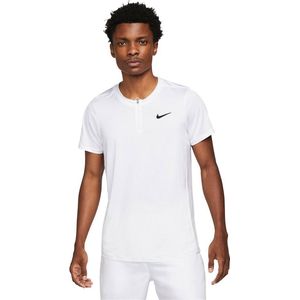 Nike Court Dri Fit Advantage Polo Met Korte Mouwen Heren - White / Black - L