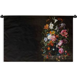 Wandkleed - Wanddoek - Oude meesters - Kunst - Vaas met bloemen - Jan Davidsz de Heem - 120x80 cm - Wandtapijt