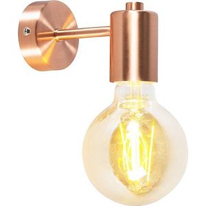 QAZQA facil - Moderne LED Smart Wandlamp incl. wifi voor binnen - 1 lichts - D 130 mm - Koper - Woonkamer | Slaapkamer | Keuken