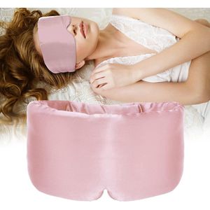 Zijden slaapmasker - huidvriendelijk - 1 stuk - lichtpruim - 100% zijde
