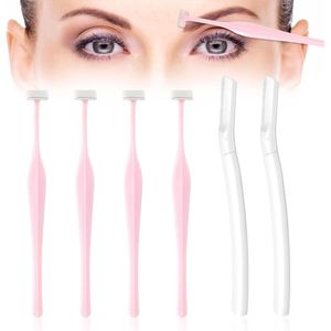 Set van 6 precisie wenkbrauwscheermesjes voor vrouwen en mannen, multifunctionele gezichts- en haarepilator met exfoliërende werking voor een gladde huid