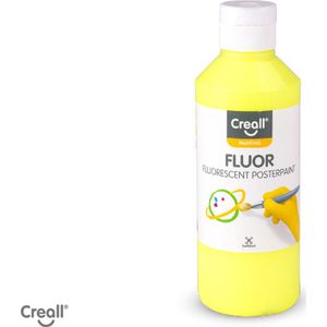 Plakkaatverf creall fluor geel 250ml | Fles a 250 milliliter