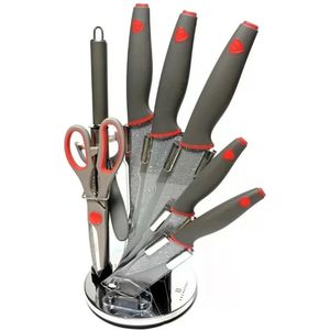 Edënbërg Edenberg 9-delige Messenset met Draaibare Vlinderhouder – RVS, Scherpe Lemmeten & Ergonomisch Design