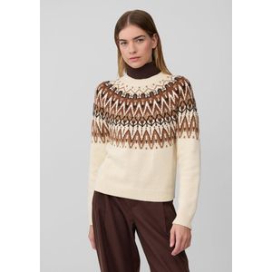 Gebreide Trui - Katoenmix - Jacquardpatroon - Raglanmouwen