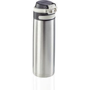 Leifheit thermosbeker Flip - 600 ml - RVS - zilver