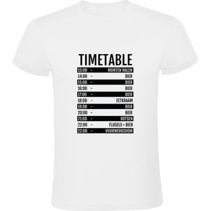 Timetable Festival bier Heren T-shirt - feest - party - kermis - concert - vrijgezellenfeest - bier - shirt