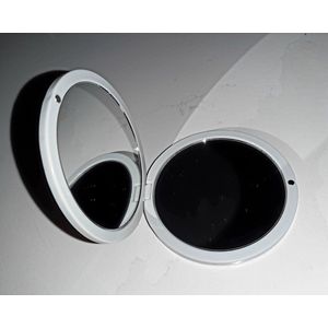 Tweezerman - mini compact mirror - 6702-R - kwaliteit zakspiegel voor make-up - spiegel - zilver