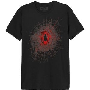 Spider-Man Destroyed Spider Web Heren T-shirt - zwart - S