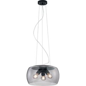 LED Hanglamp - Torna Valenti - E27 Fitting - Rond - Mat Antraciet - Aluminium