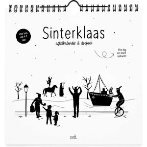 Zoedt - Sinterklaas aftelkalender en doeboek - zwart wit