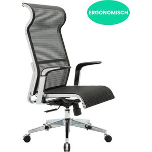 Starrydays® Ergonomische Bureaustoel met Wieltjes – Vergaderstoel - Kantoorstoel & Gaming Stoel met Armleuning - Zwart