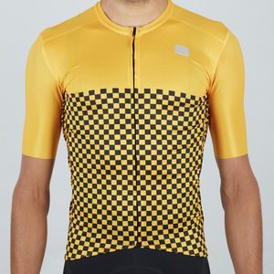 Sportful Fietsshirt korte mouwen Heren Geel  - CHECKMATE  JERSEY YELLOW - 2XL