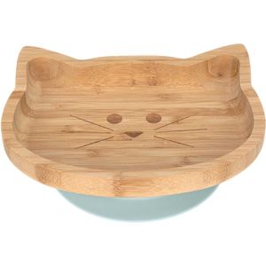 Lässig 4Babies & Kids Bord bamboo/hout met zuignap silicone little chums cat