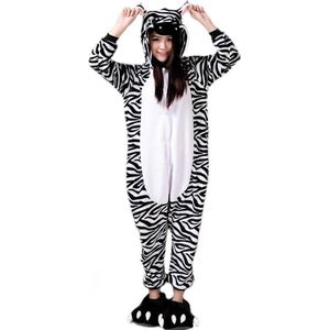 Zebra onesie maat 110/116 - Dieren – Verkleedkleren - kinderen - jongens - meisjes - Huispak - Carnaval