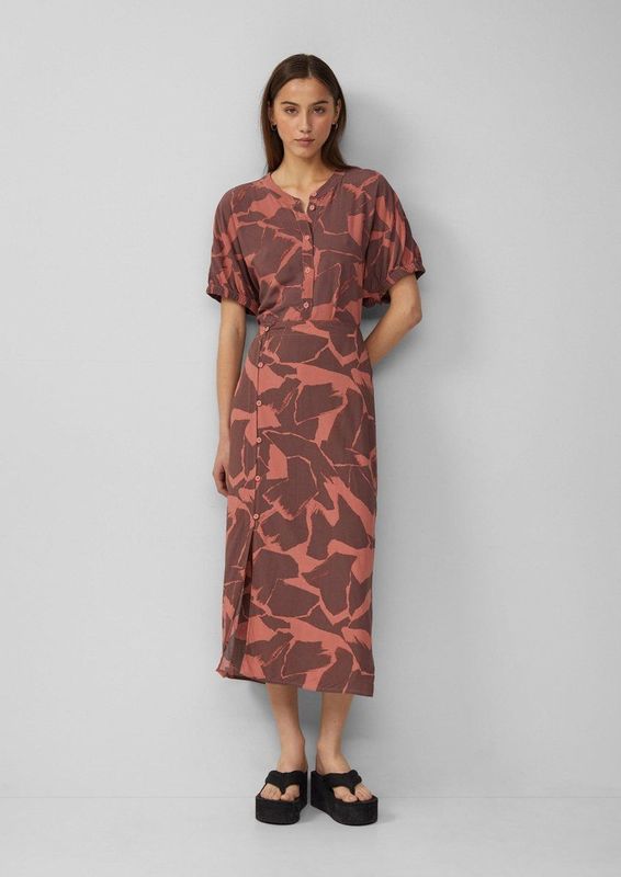 Rok - Midirok - All-over-print - Viscose - Strokenrokken