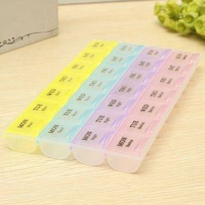 *** Pillendoos 28 Compartimenten - 7 dagen - 4 Vakken per dag - Grote vakjes - van Heble® ***