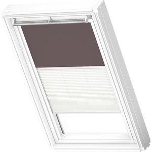 VELUX Origineel Verduisterend Rolgordijn Plus PlissÃ© (DFD) Wit Kozijn, S06, 606, 4, Taupe